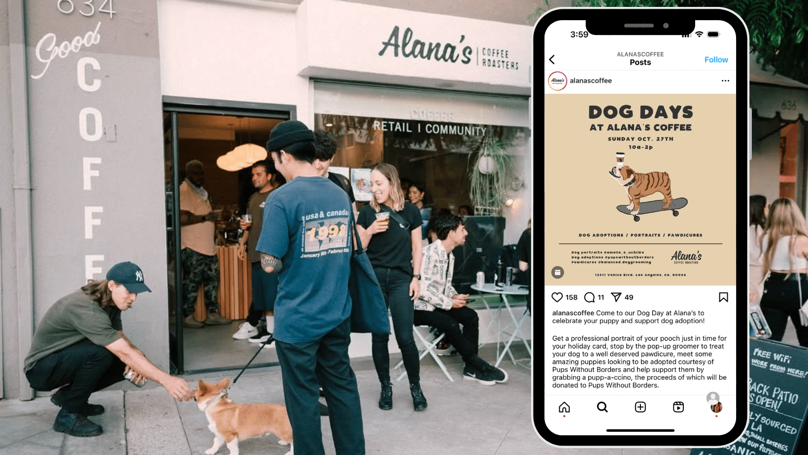 Alanas Coffee Roasters Event Promotion on Instagram