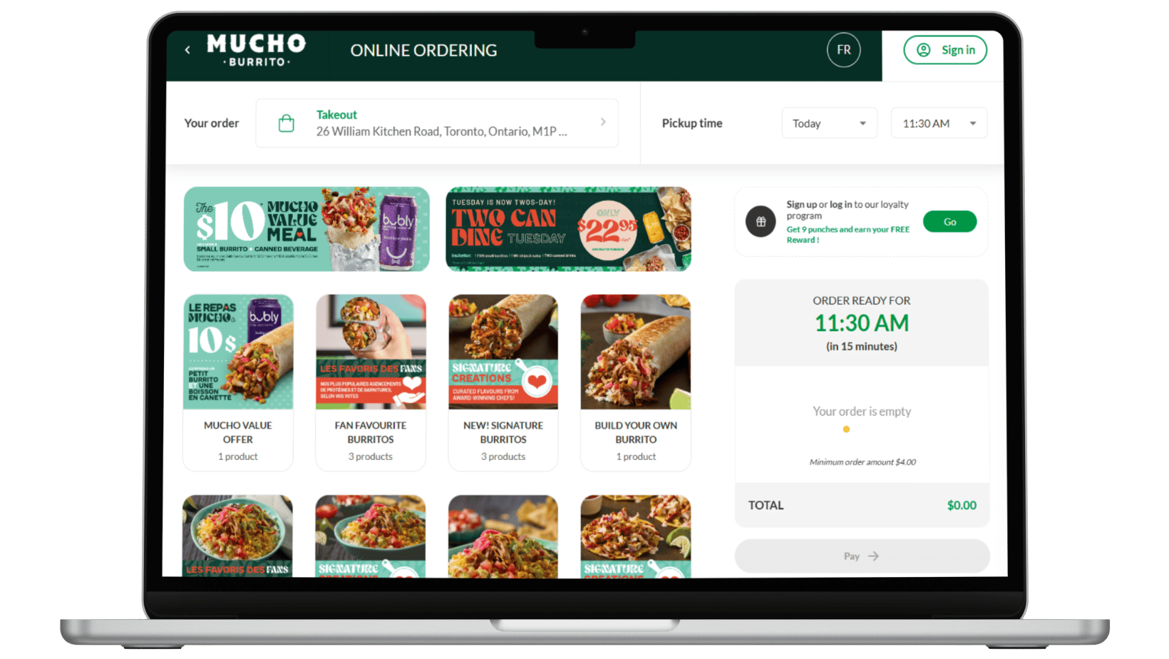 Online Ordering Best Practice Mucho Burritos Promo Highlights